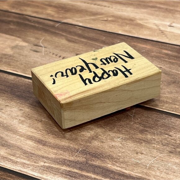 1999 PSX F-2737 HAPPY NEW YEAR CELEBRATION WOOD MOUNTED RUBBER STAMP - Picture 2 of 3